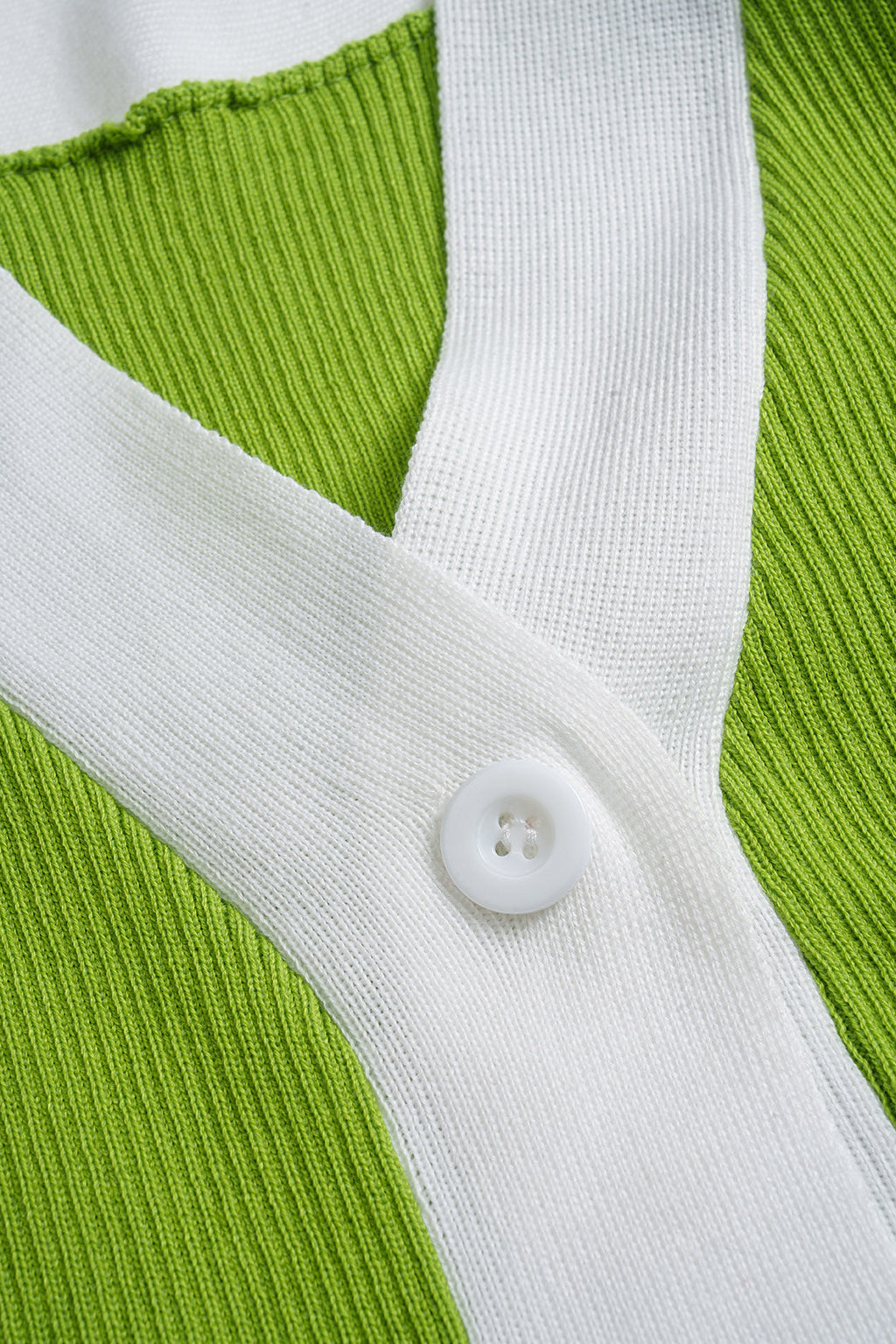 Kontrast Baskılı Triko Pataşvork Kolsuz Düğmeli Elbise