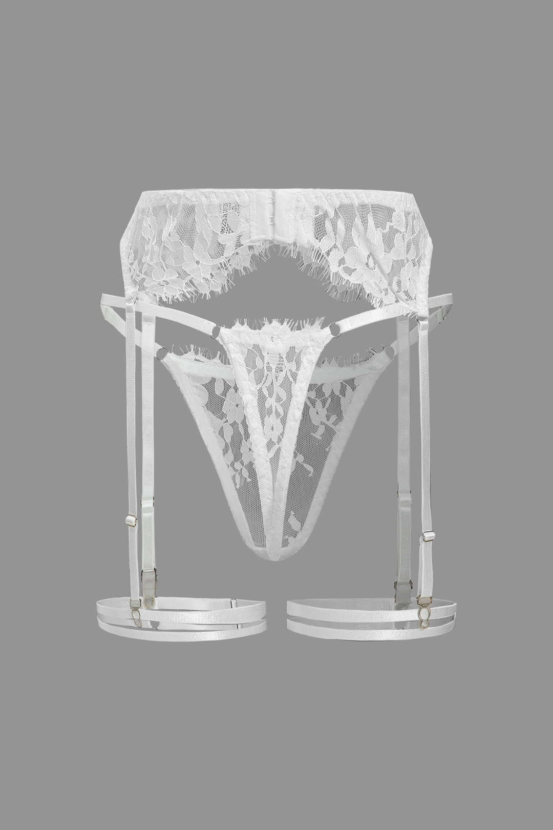 Dantel Şeffaf Jartiyer Takımı