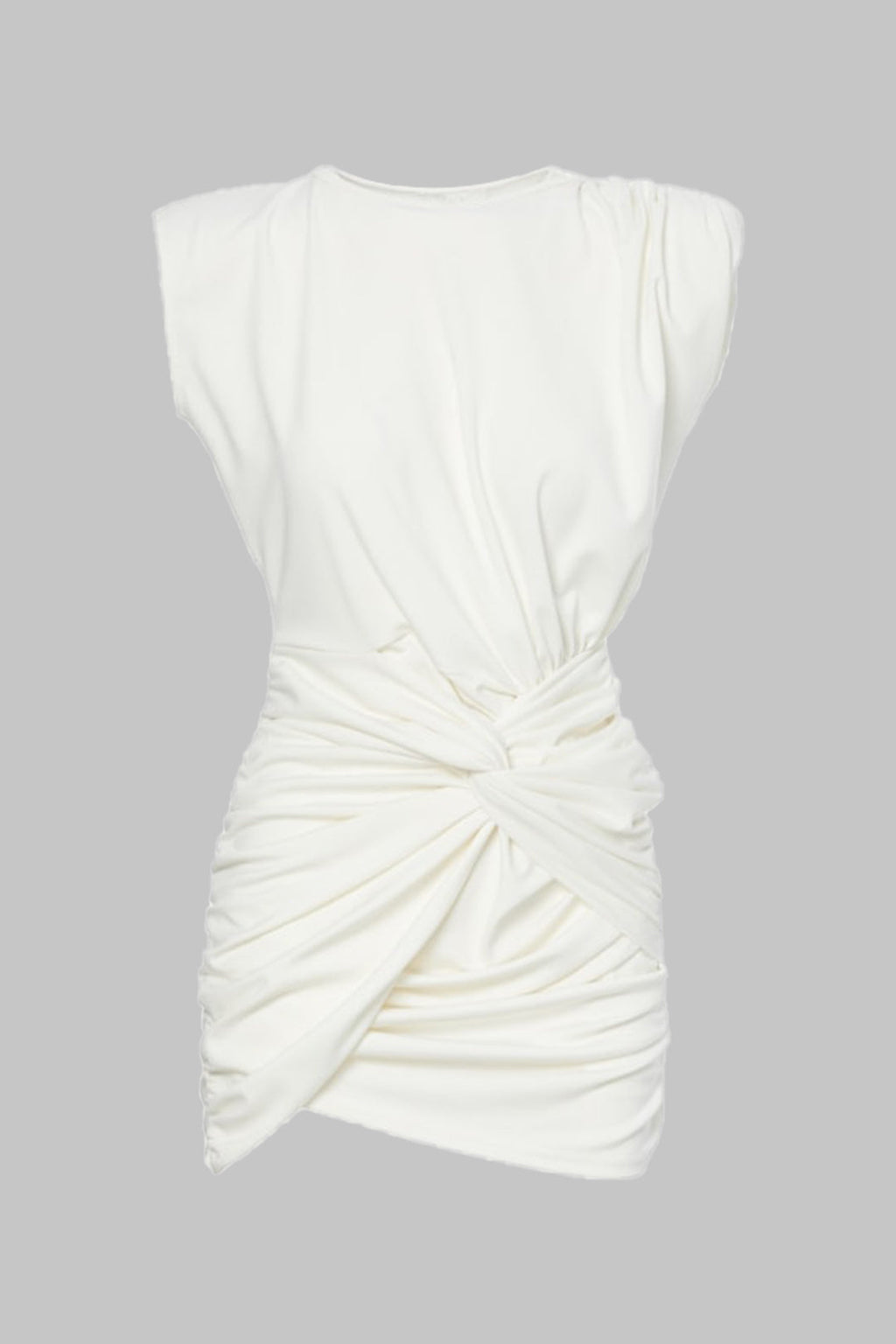 Fırfırlı Düğüm Detaylı Mini Elbise