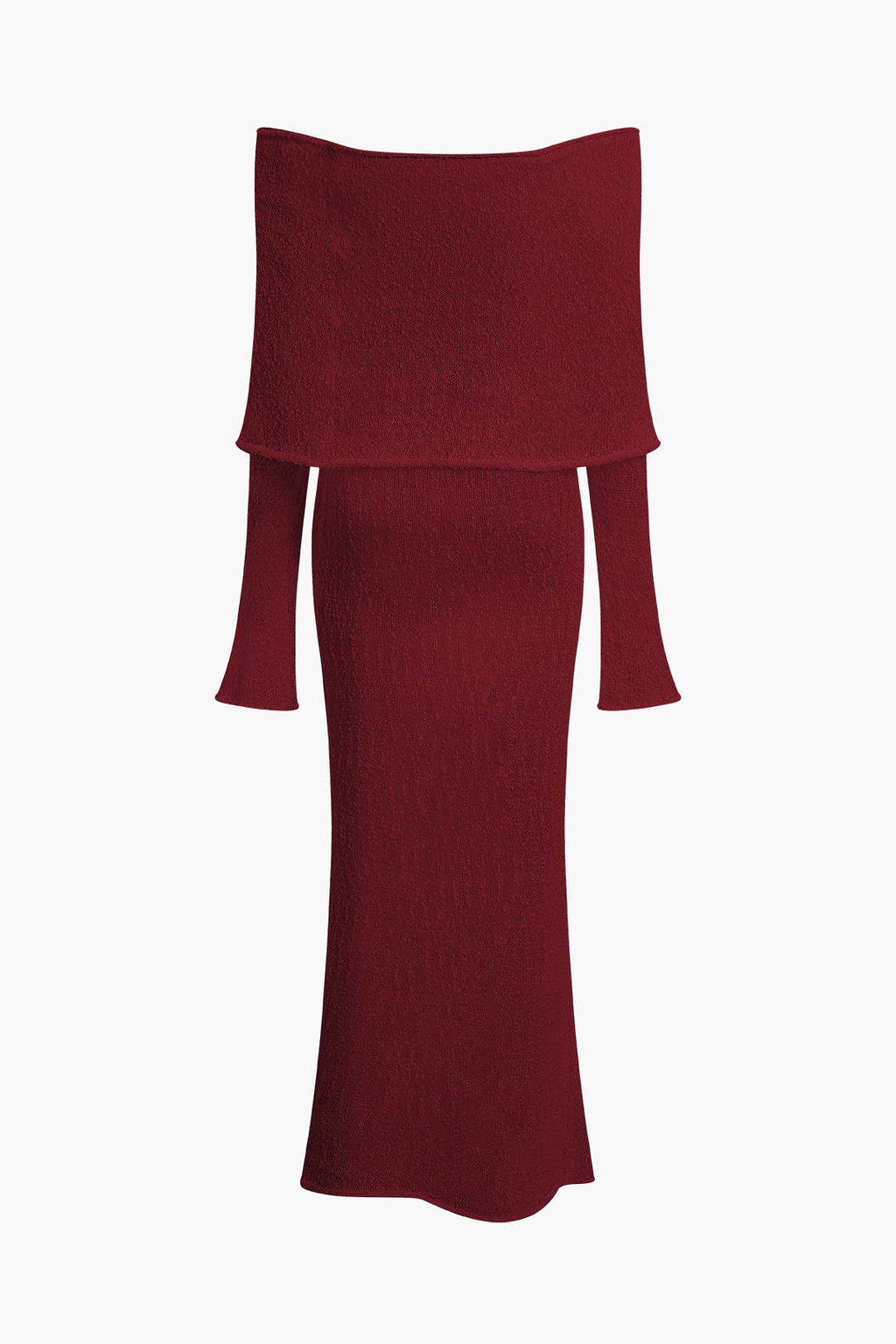 Asimetrik Omuz Açık Dantel Maxi Elbise