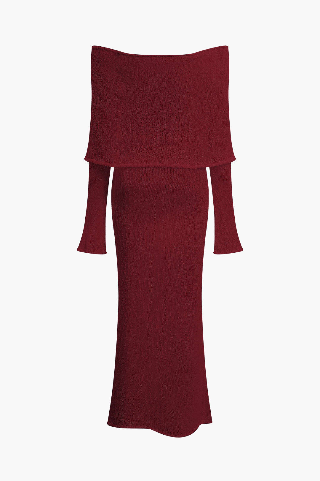 Asimetrik Omuz Açık Dantel Maxi Elbise