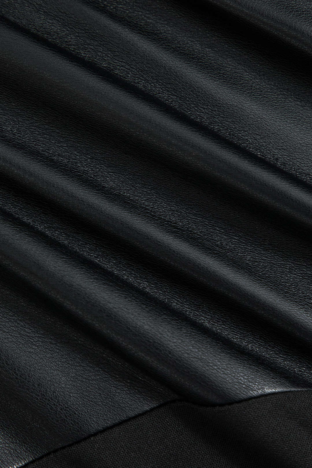 Büyük Beden Deri Patchwork Pantolon