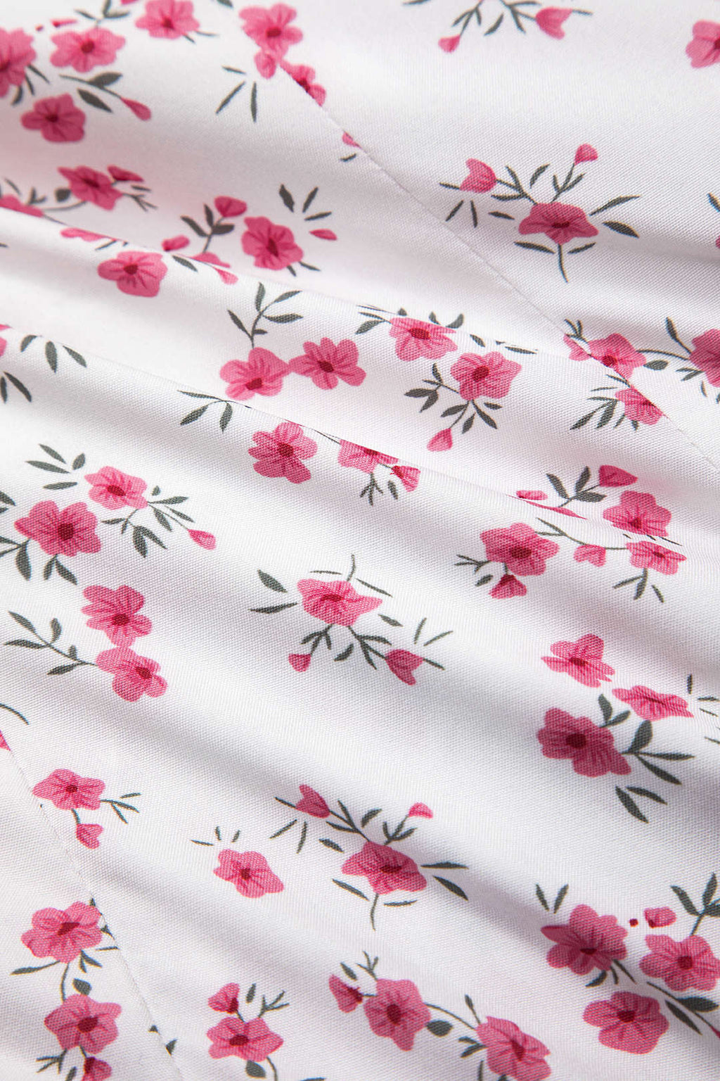 Dantel Kenar Detaylı Ditsy Çiçek Desenli Uzun Kollu Mini Elbise