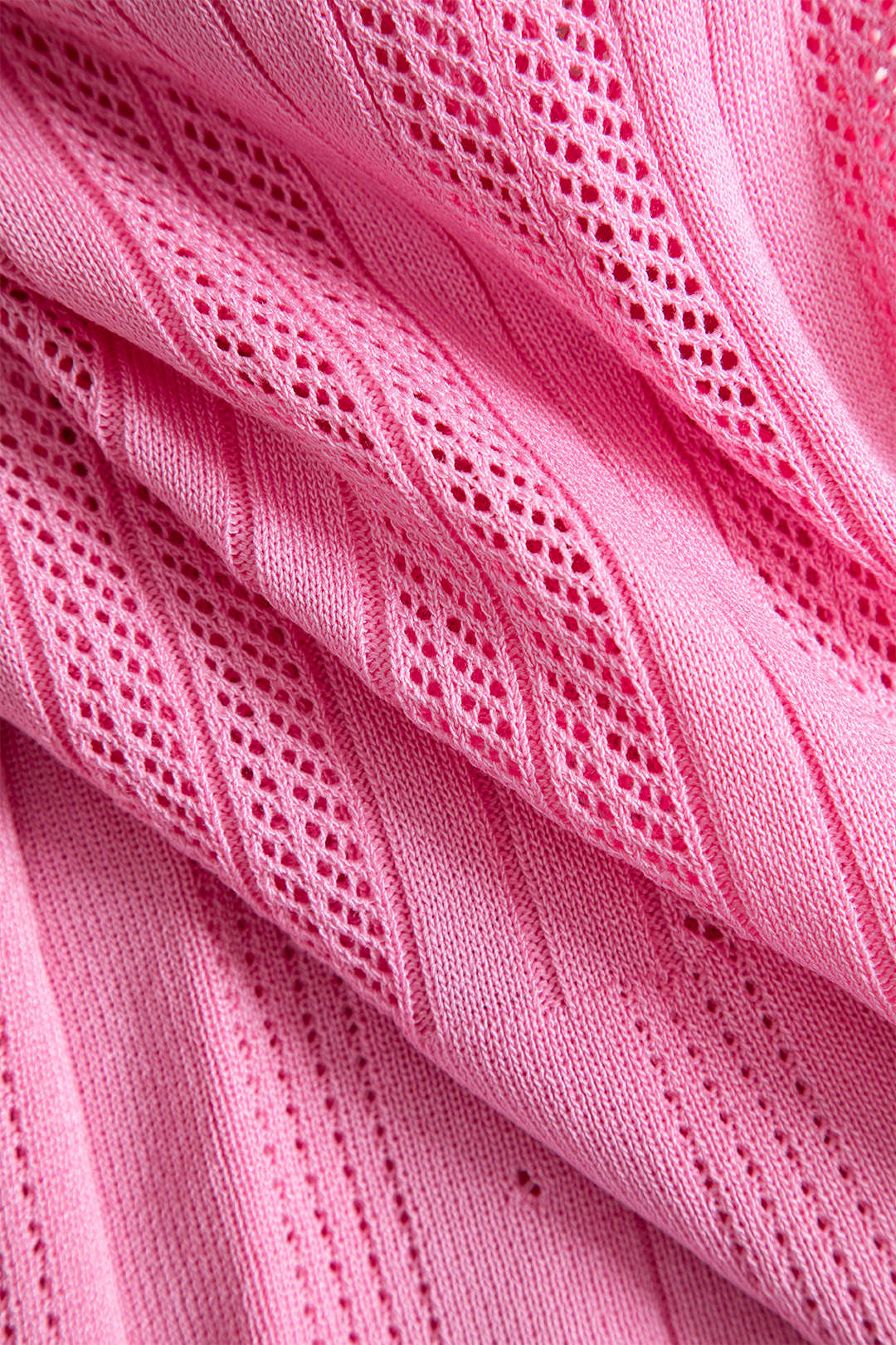 Düz Örgü Düğmeli Yuvarlak Yaka Kısa Kollu Elbise