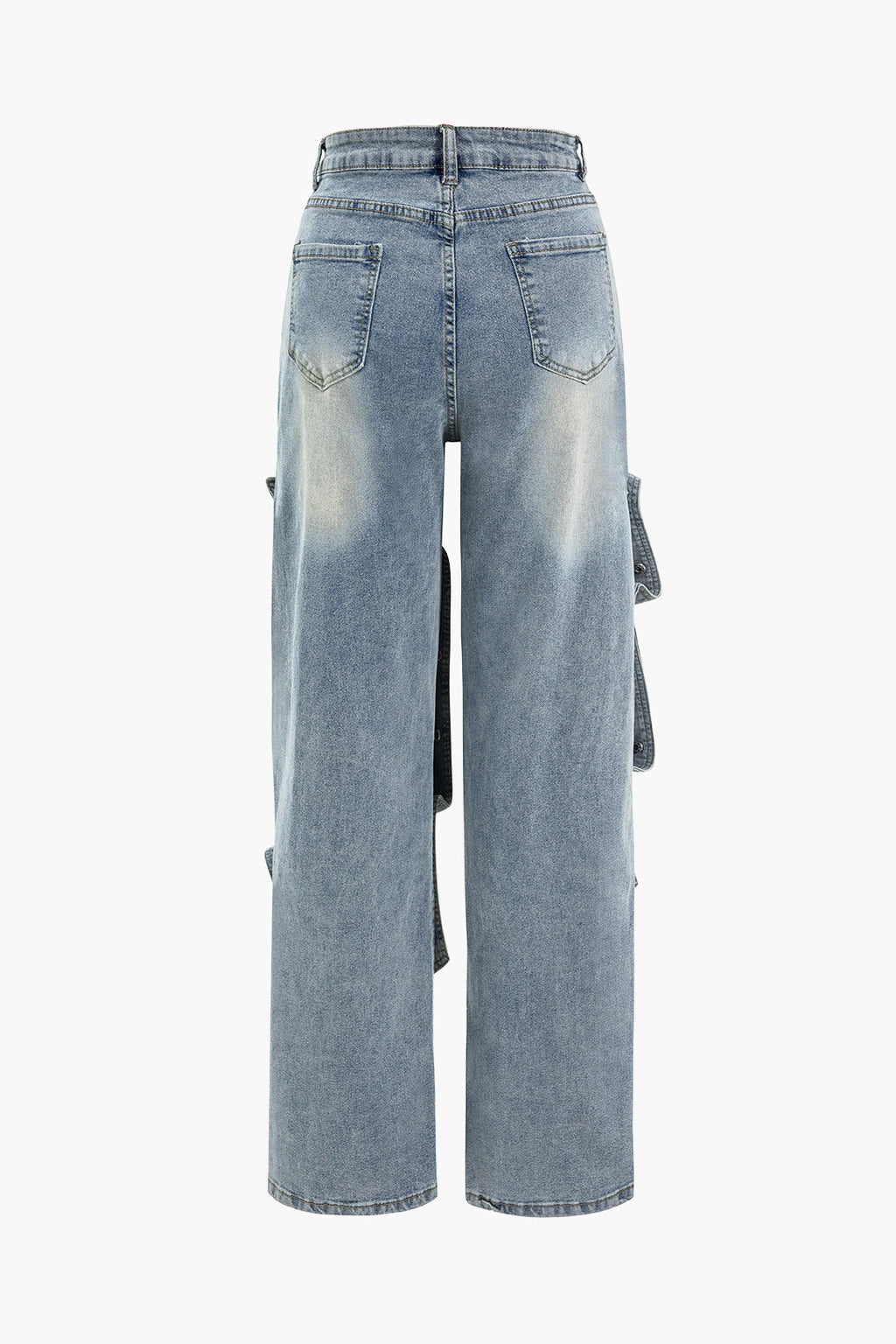 Patchwork Düğme Detaylı Jean