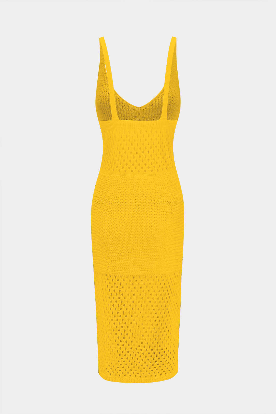 Örgü Boşluklu Kayma Yırtmaçlı Elbise