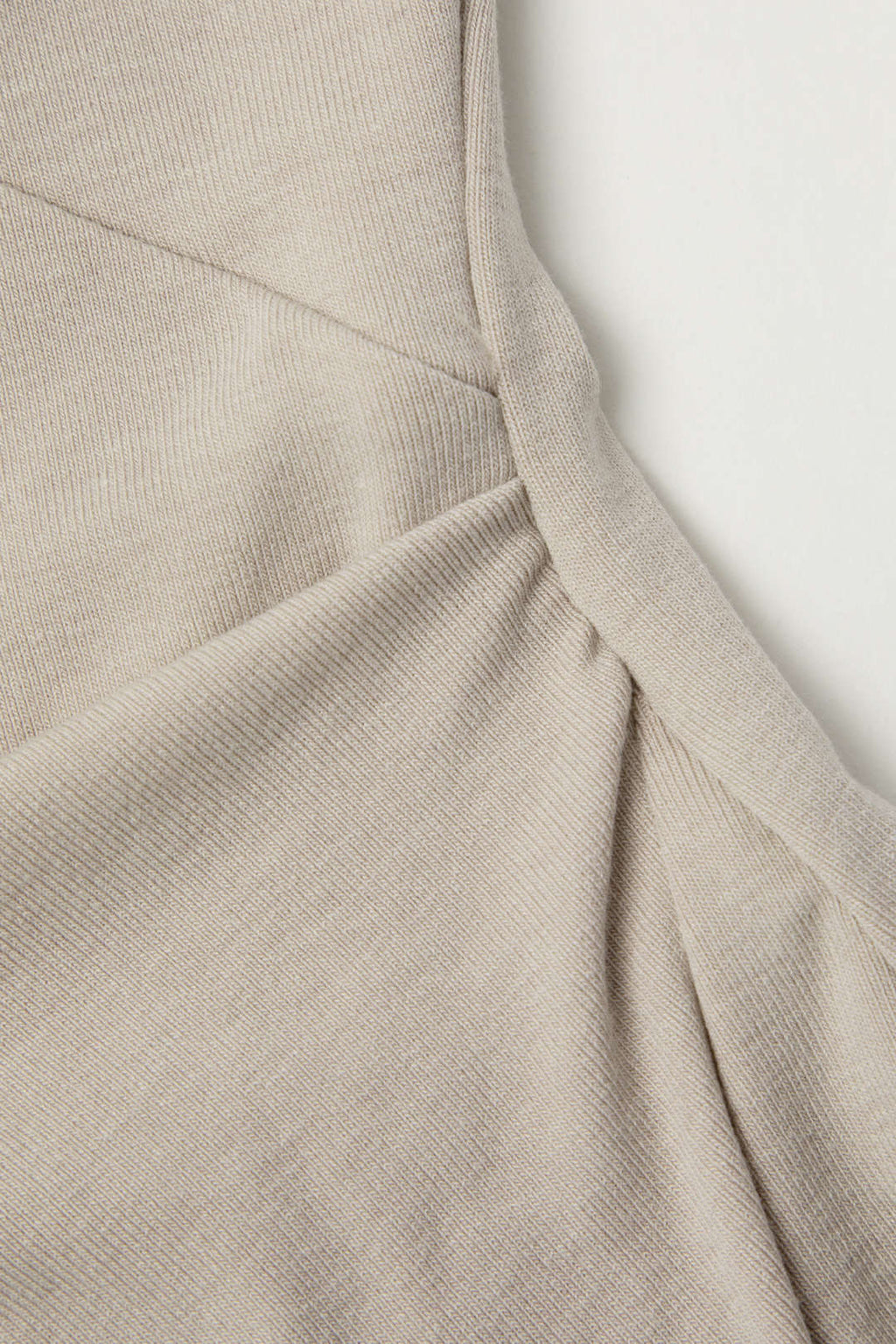 Asimetrik Cowl Yaka Kırışık Tank Top