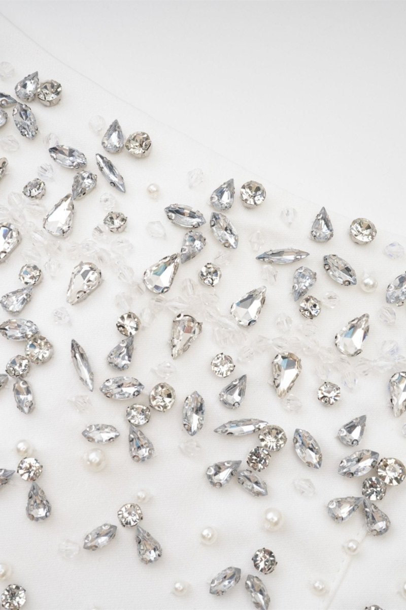 Frances Kristal İşlemeli Kolsuz Mini Elbise