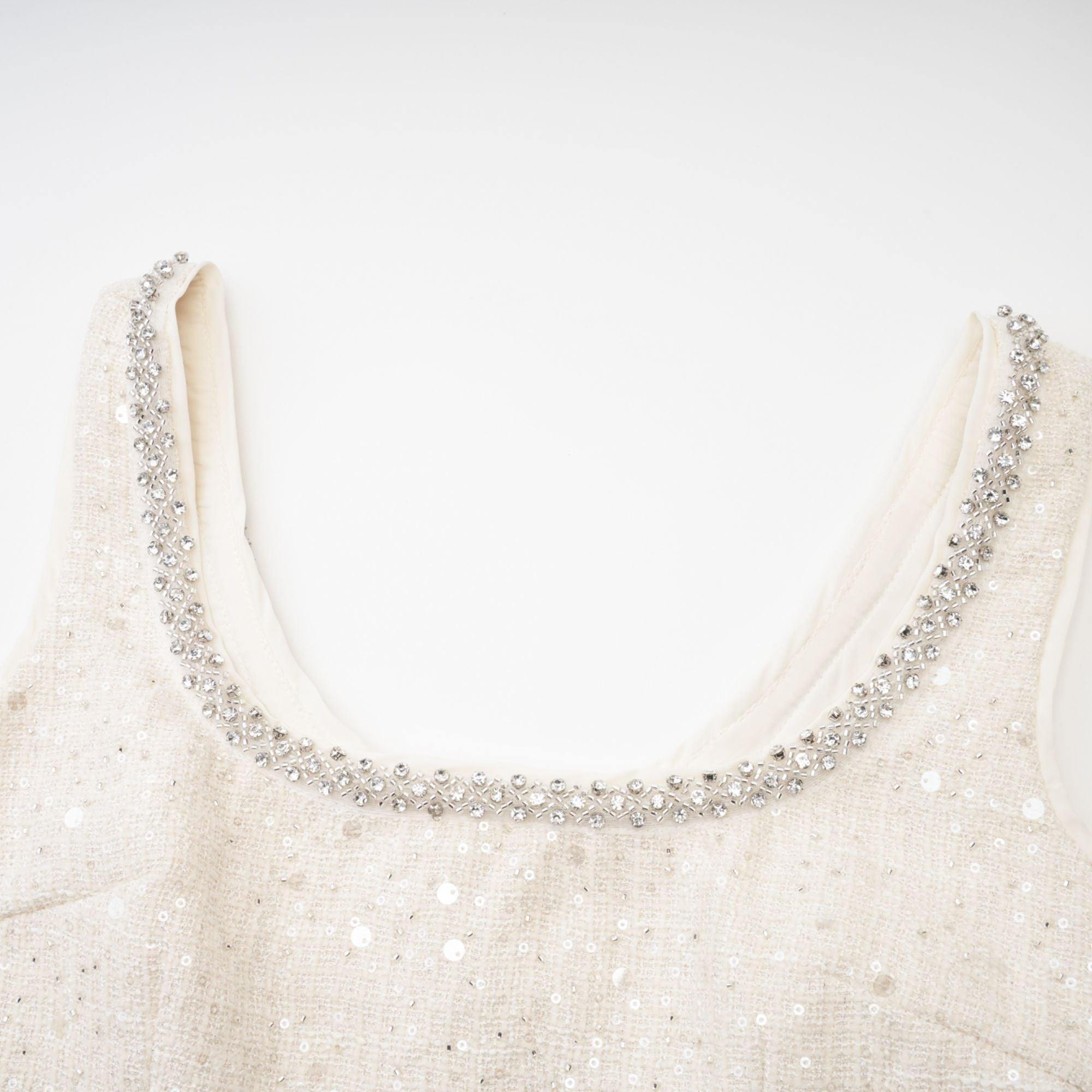 Manon Charm Açık Mavi Işıltılı Tweed Mini Elbise