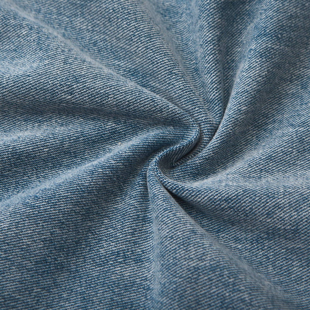 Kalp baskılı düz paça jean