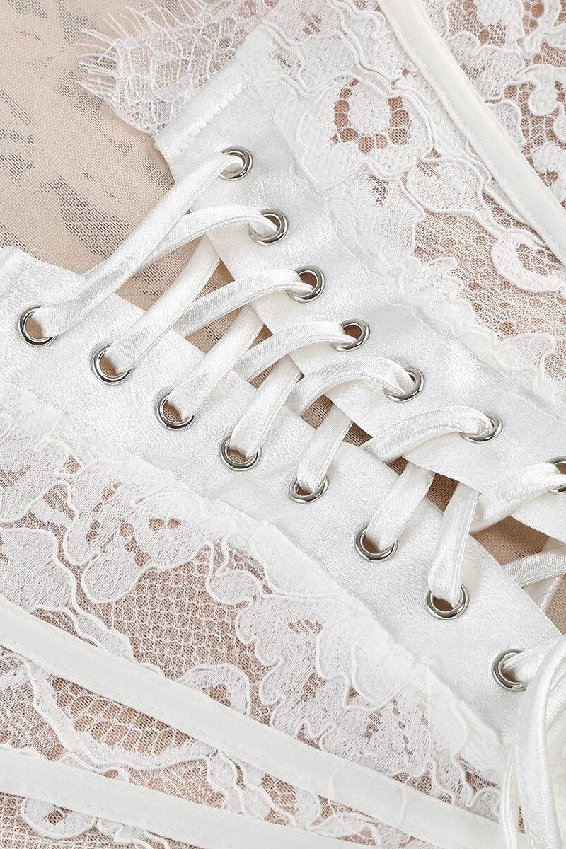 Venus Straplez Dantel Korse Mini Elbise